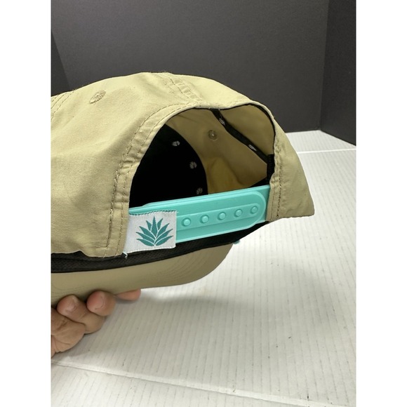 Sendero Provisions Co Keepin It Reel Beige Teal Nylon Snapback Adjustable Hat - Picture 4 of 6